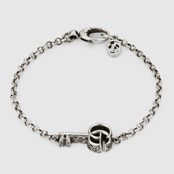 GUCCI UNISEX DOUBLE G KEY ARABESQUE BRACELET - Picture 2 of 15